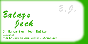 balazs jech business card